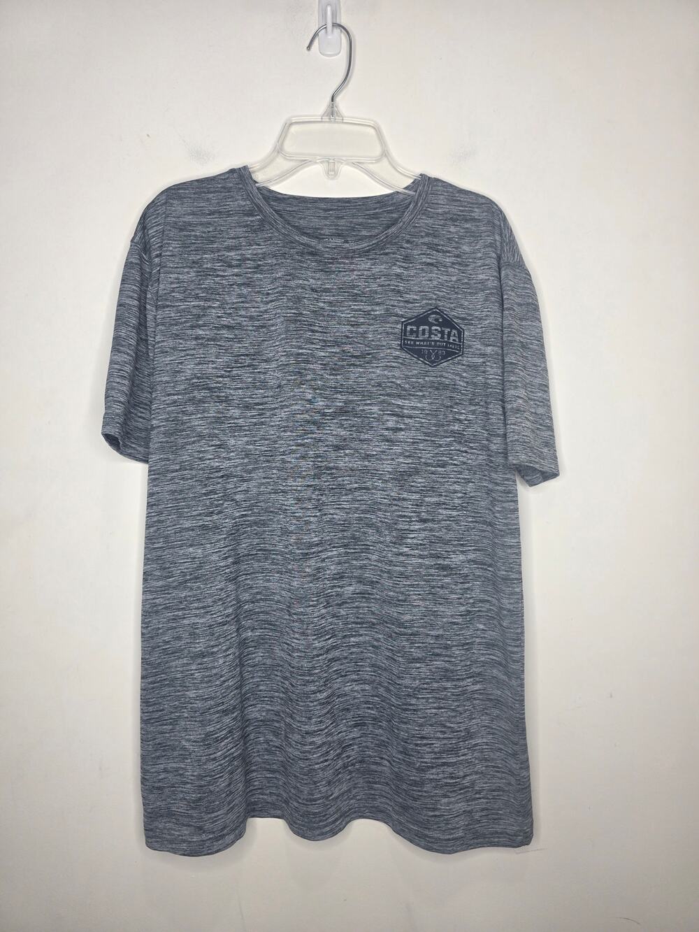Costa Fishing grey short sleeve shirt - medium